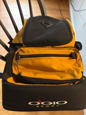 OGIO Men's Black and Mustard Backpack